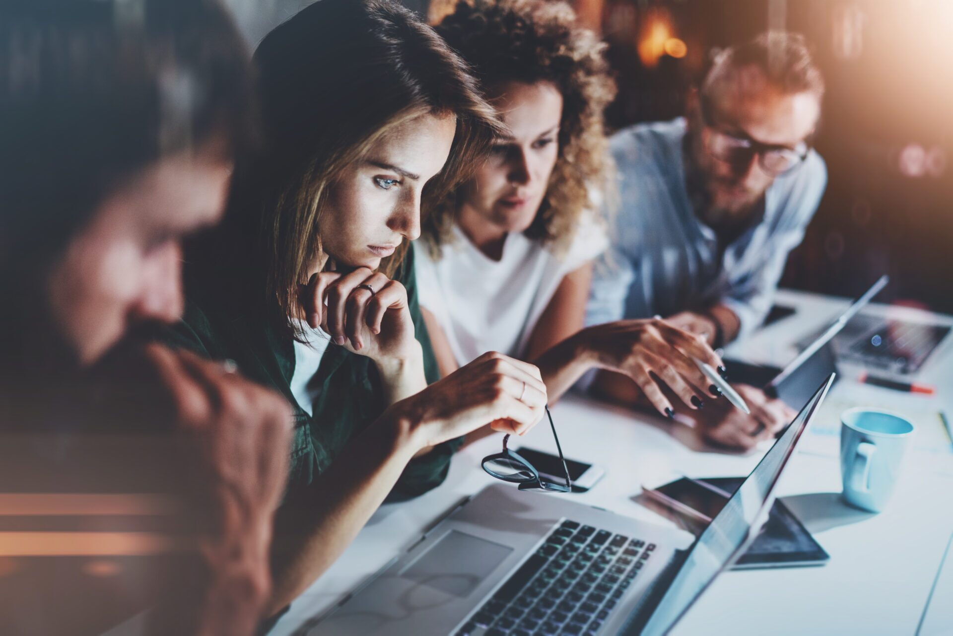 a team of people learning new technology for government services